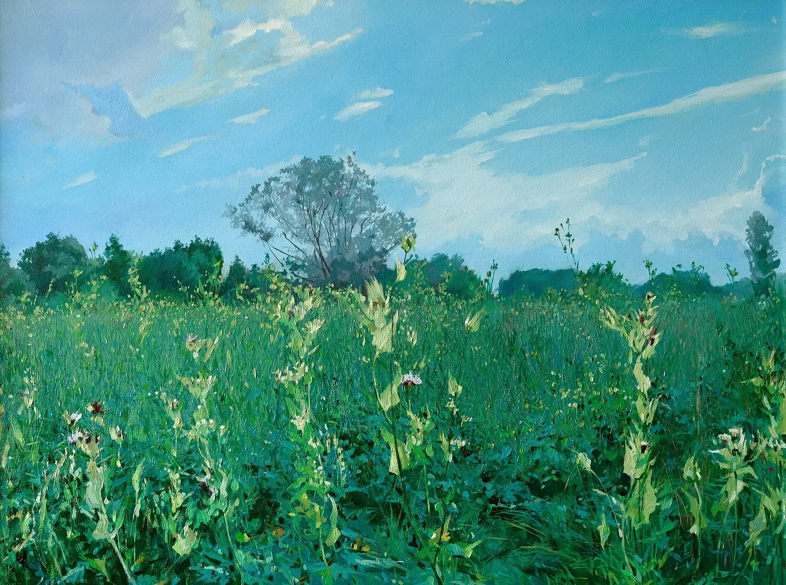 Image of  Summer "Impressions" Series by Maryan Besaga, size: 60Х80 cm, made of oil on canvas, Painting medium, from Ukraine, part of the IMPRESSIONS series