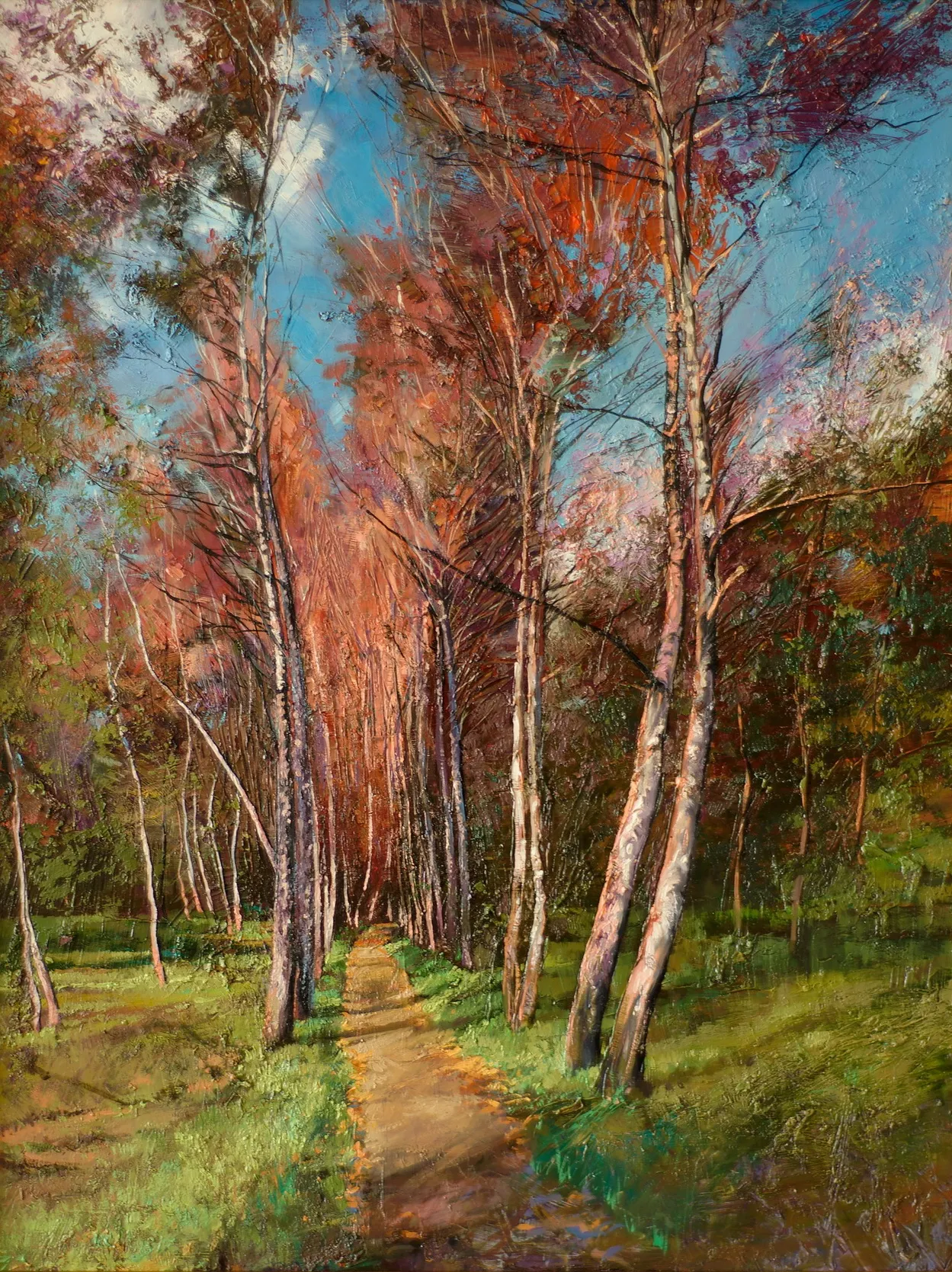 Image of Autumn. "Impressions" Series. by Maryan Besaga, size: 65Х85 cm, made of oil on canvas, Painting medium, from Ukraine, part of the IMPRESSIONS series