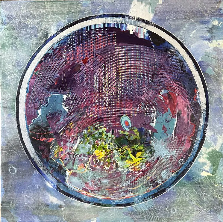 Image of Primary Movement XI — "Prima Motus" Series by Maryan Besaga, made of mixed media on canvas, Painting medium, from Ukraine, part of the PRIMA MOTUS  series, priced at Price on request