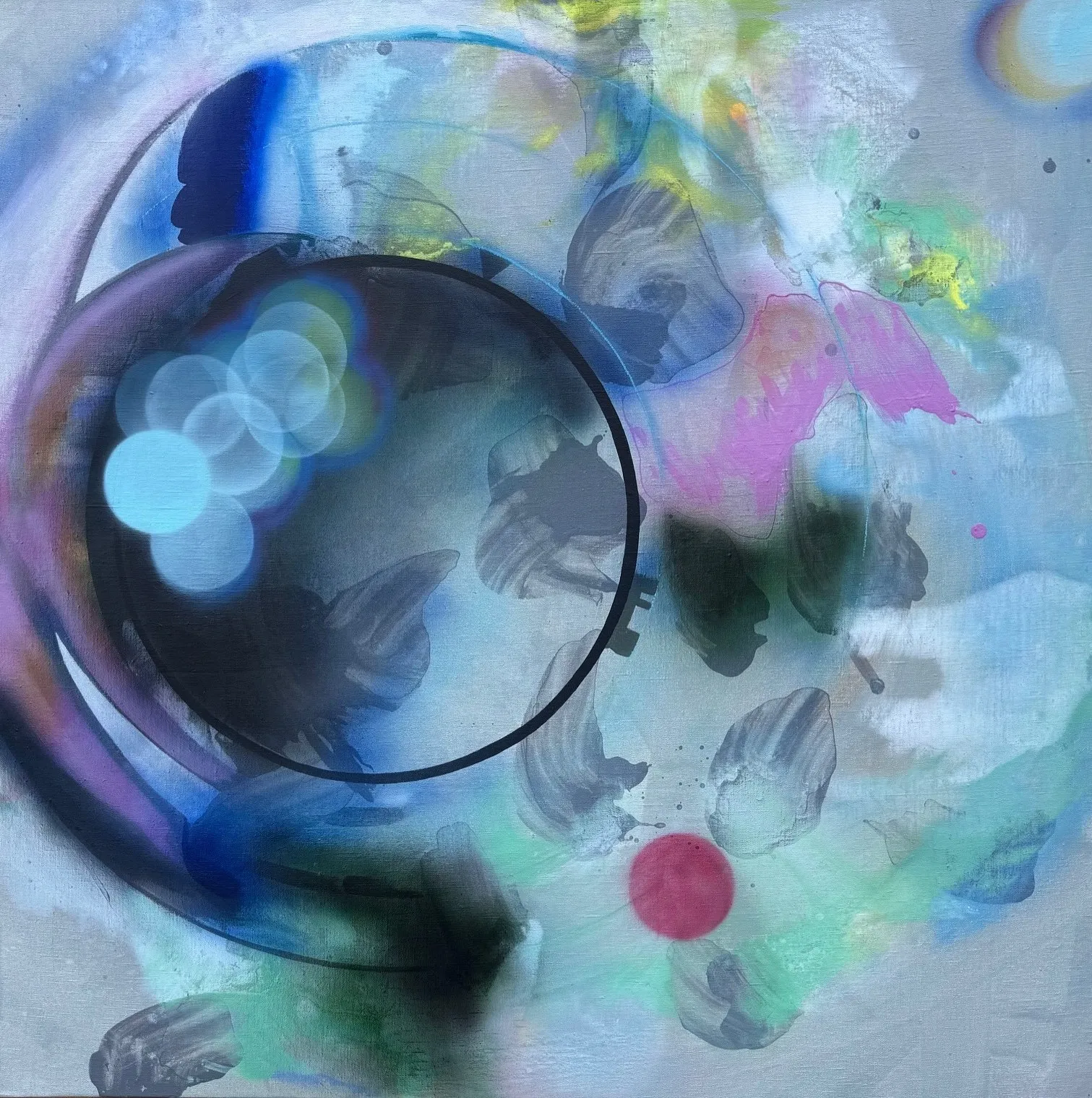 Image of Birth – "Prima Motus" Series  by Maryan Besaga, size: 100x100 cm, made of acrylic on canvas, Painting medium, from Ukraine, part of the PRIMA MOTUS  series, priced at $4500