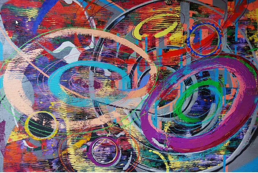 Image of Origo / Початок 0I  Серія «Prima Motus» by Maryan Besaga, size: 80х140 см, made of олія, акрил, полотно, Painting medium, from Укарїна, part of the PRIMA MOTUS  series, priced at $8000